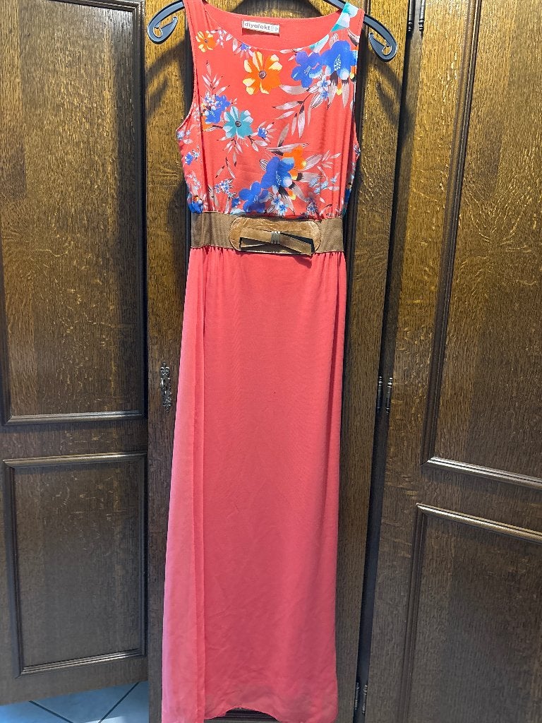 Jurk, Kleding | Dames, Jurken, Roze, Maat 36 (S), Gedragen, Onder de knie