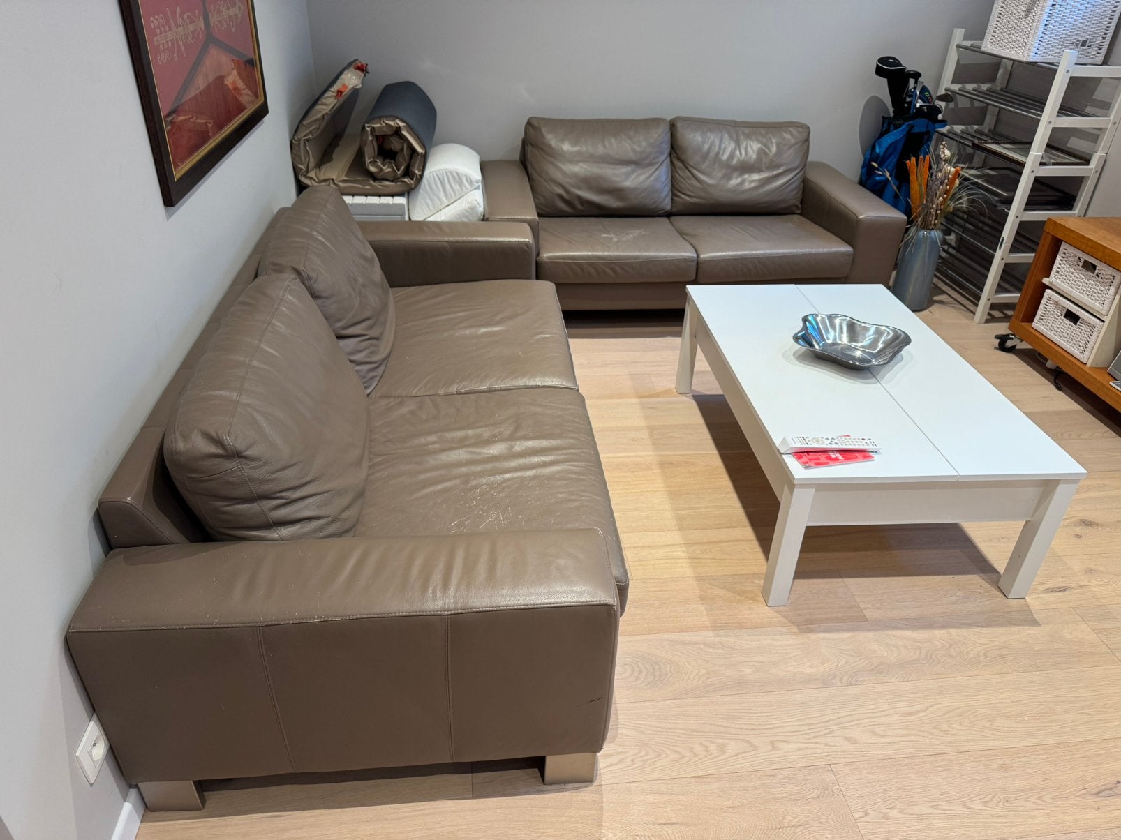 Deux canapés Bo Concept à donner, Maison & Meubles, Enlèvement, Utilisé, Cuir