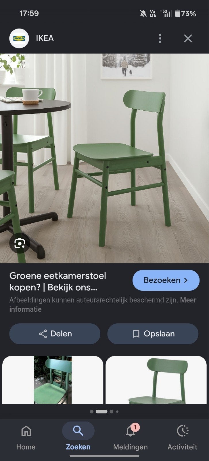 Ronninge Ikea stoelen Groen 6 stuks, Huis en Inrichting, Ophalen