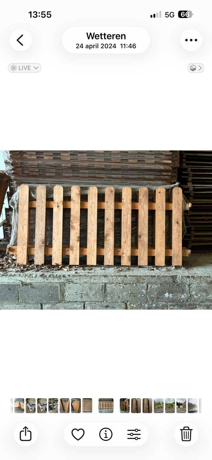 Tuinrek recht, Ophalen, Nieuw