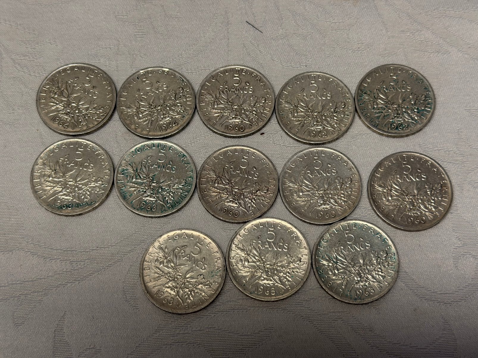 Zilverdouche van 5 Francs, Postzegels en Munten, Ophalen, Frankrijk, Losse munt, Zilver