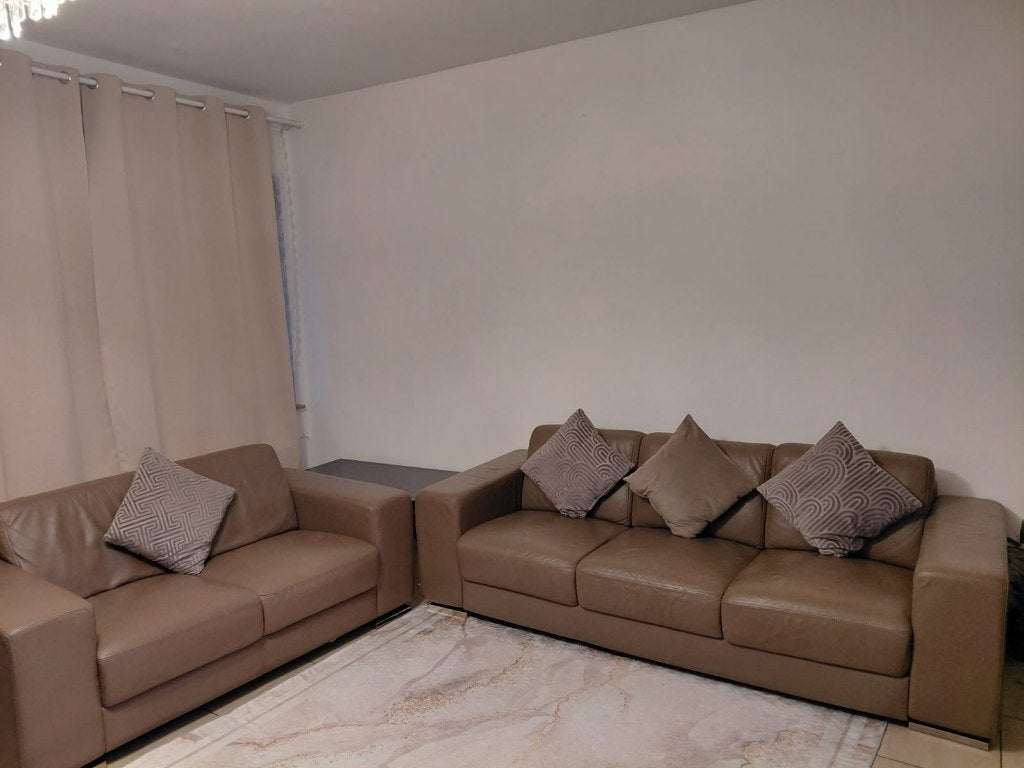 salon canapés en cuir, Enlèvement, Utilisé, Quatre personnes ou plus, Bois