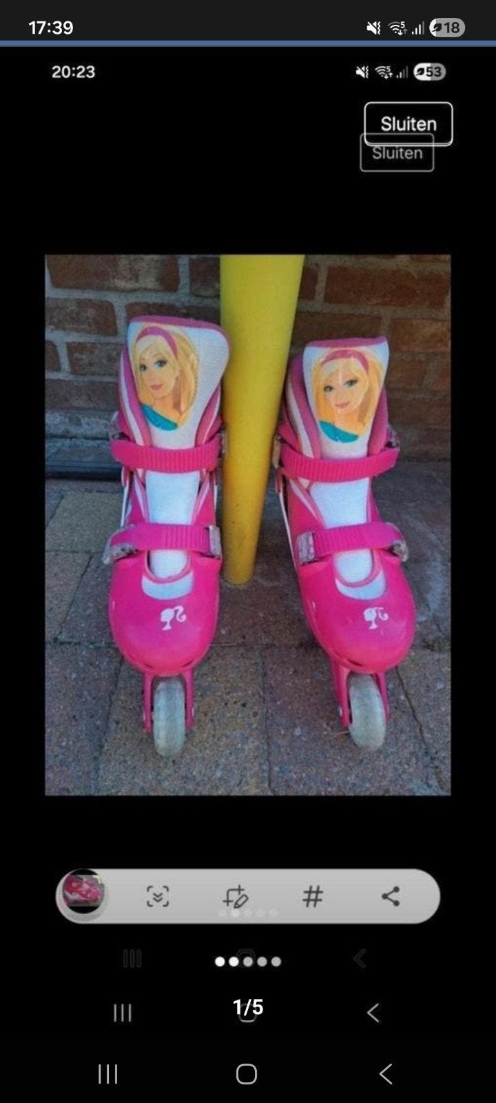 inlaneskates barbie, Ophalen
