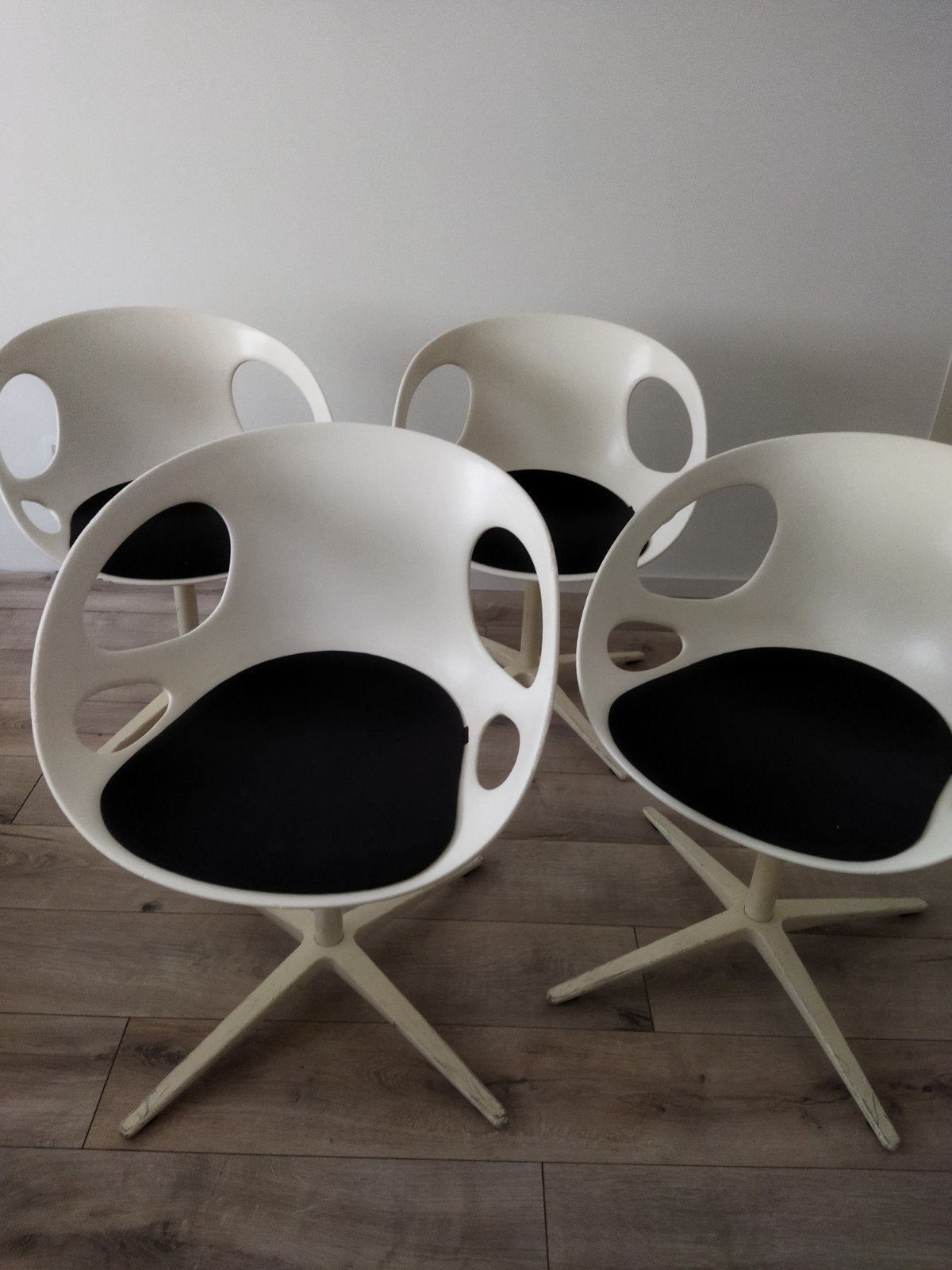 8 originele Fritz Hansen designstoelen, Maison & Meubles, Chaises, Enlèvement, Synthétique