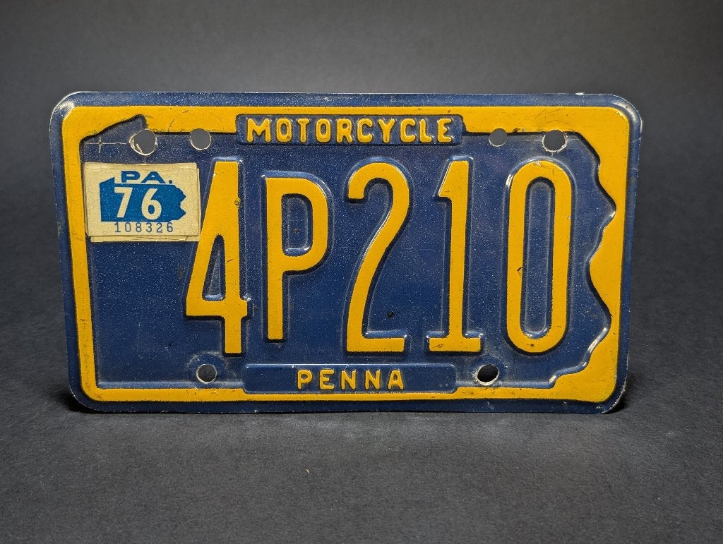 Pennsylvania Lisence Plate 1976 (USA), 18 cm, Bleu, Métal, Objet de décoration
