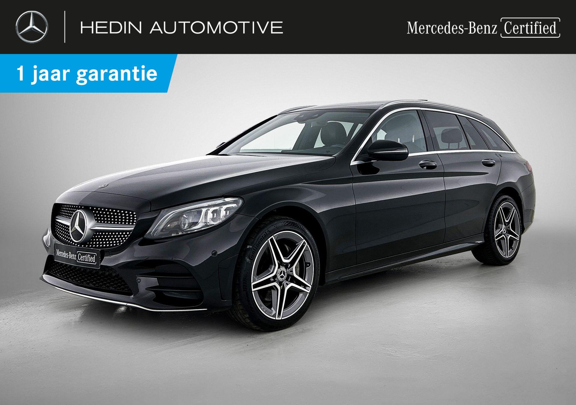 Mercedes-Benz C-Klasse 220 D Break AMG Line | Panoramisch Da, Auto's, Automaat, Dealer onderhouden, Zwart, 4 cilinders