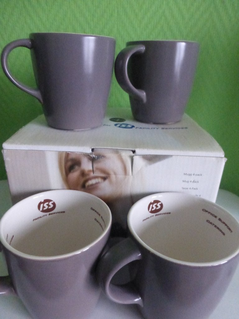 Set van 4 nieuwe ISS-bekers, ideaal cadeau! ! !, Huis en Inrichting, Keuken | Servies, Ophalen of Verzenden, Nieuw, Kop(pen) en/of Schotel(s)