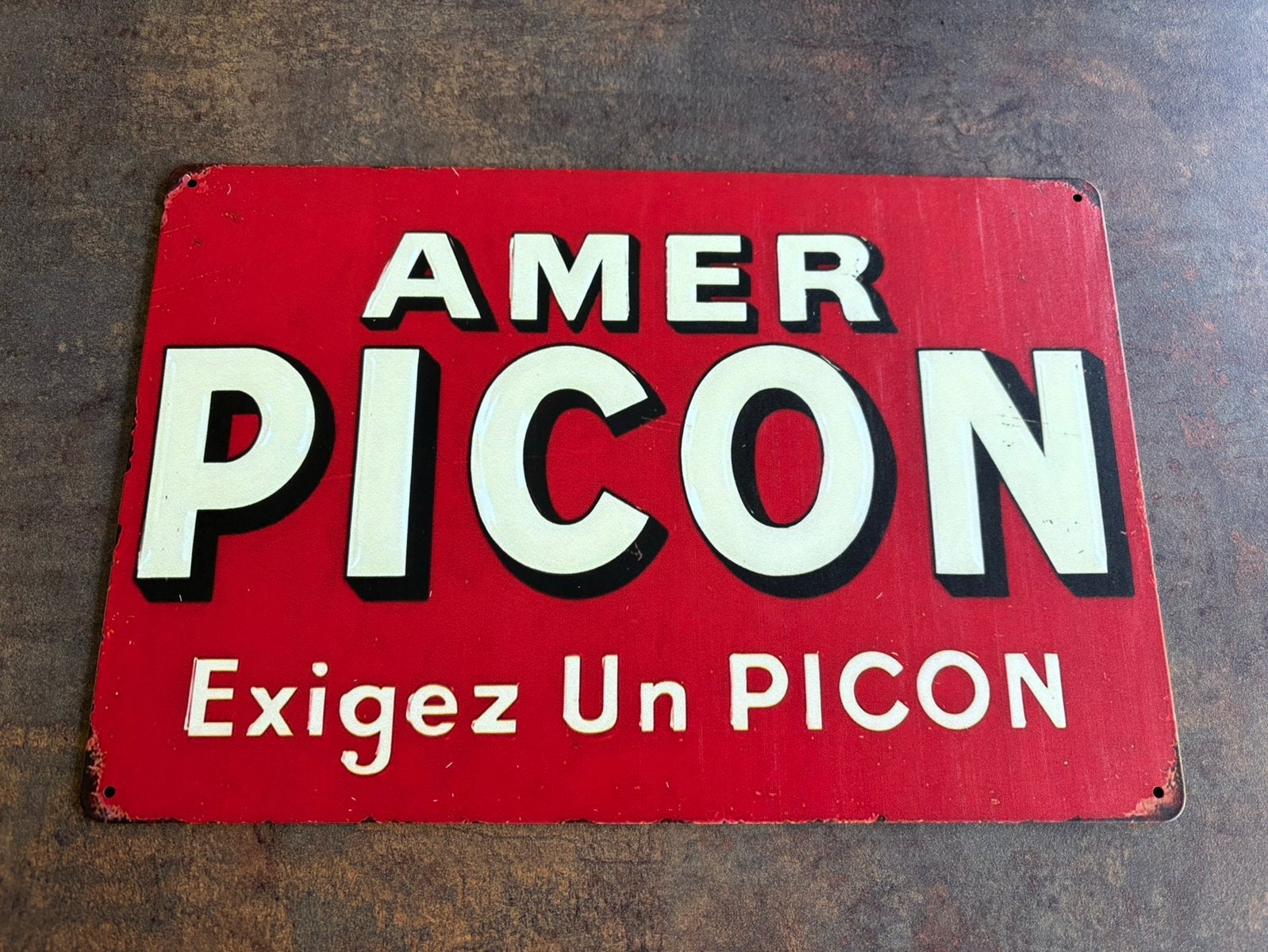 Metalen reclamebord Picon 30x20cm, Ophalen, Zo goed als nieuw, Reclamebord