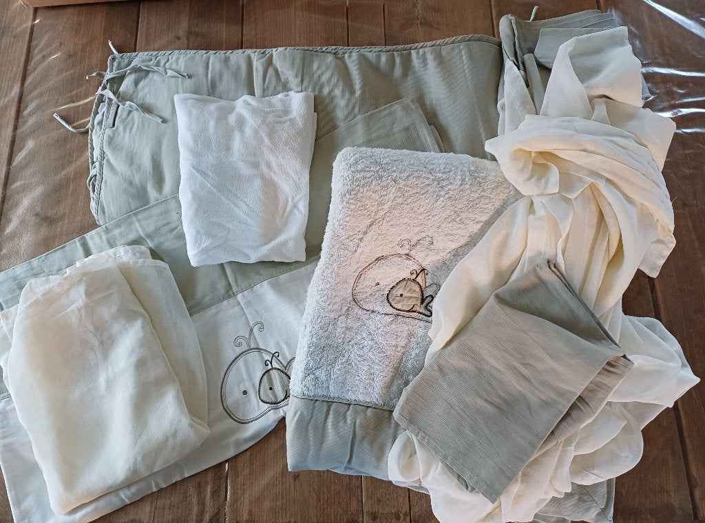 Boxbekleding (volledig setje), Kinderen en Baby's, Ophalen, Gebruikt, Vierkant, Boxkleed