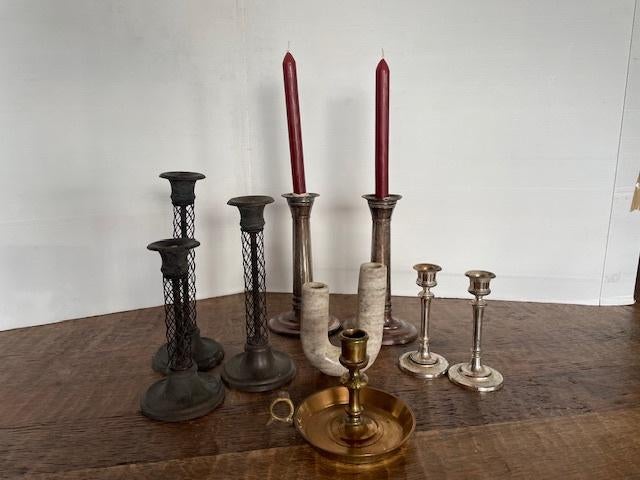 9 kandelaars, Ophalen of Verzenden, Gebruikt, Kandelaar