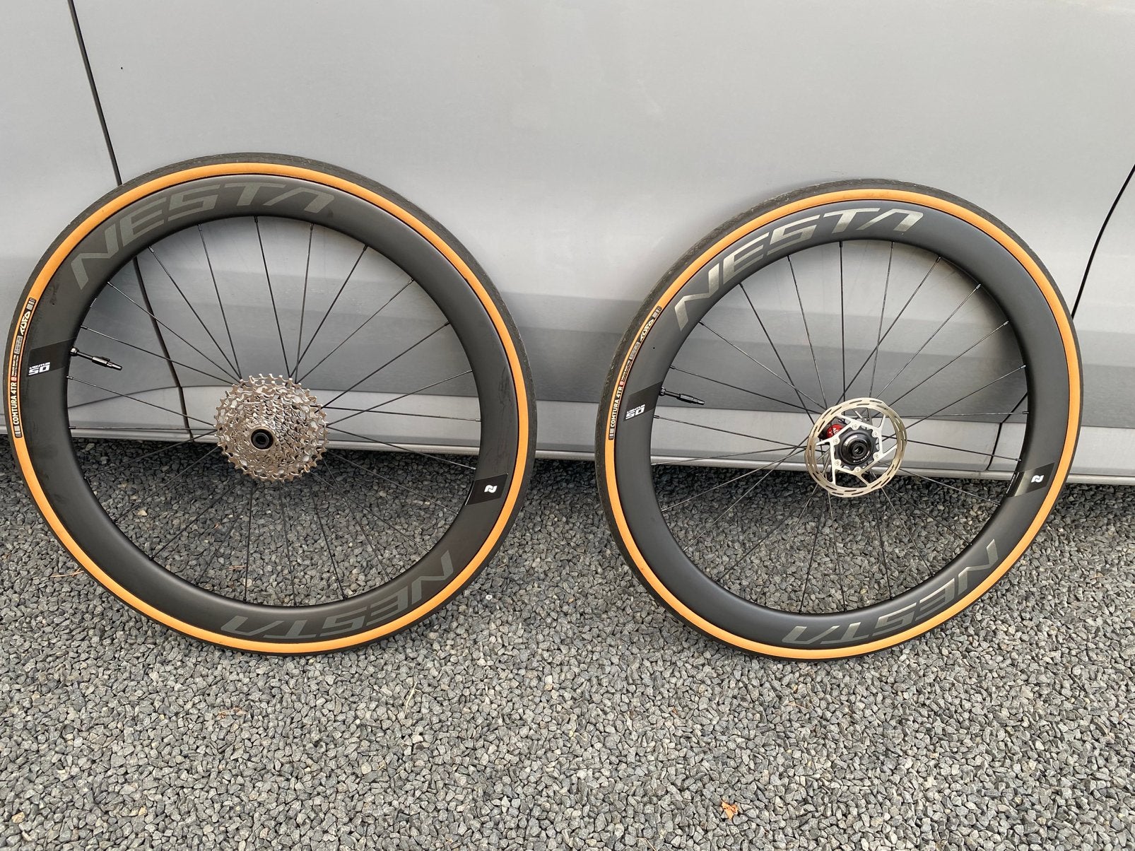 Nesta ventus 50 carbon wielset dtswiss 240 naaf, Fietsen en Brommers, Wiel, Ophalen of Verzenden, Zo goed als nieuw, Gravelbike
