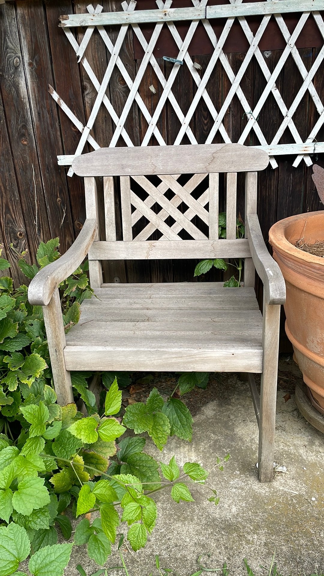 Ensemble de jardin en bois dur gris, Jardin & Terrasse, Enlèvement, Utilisé, Bois