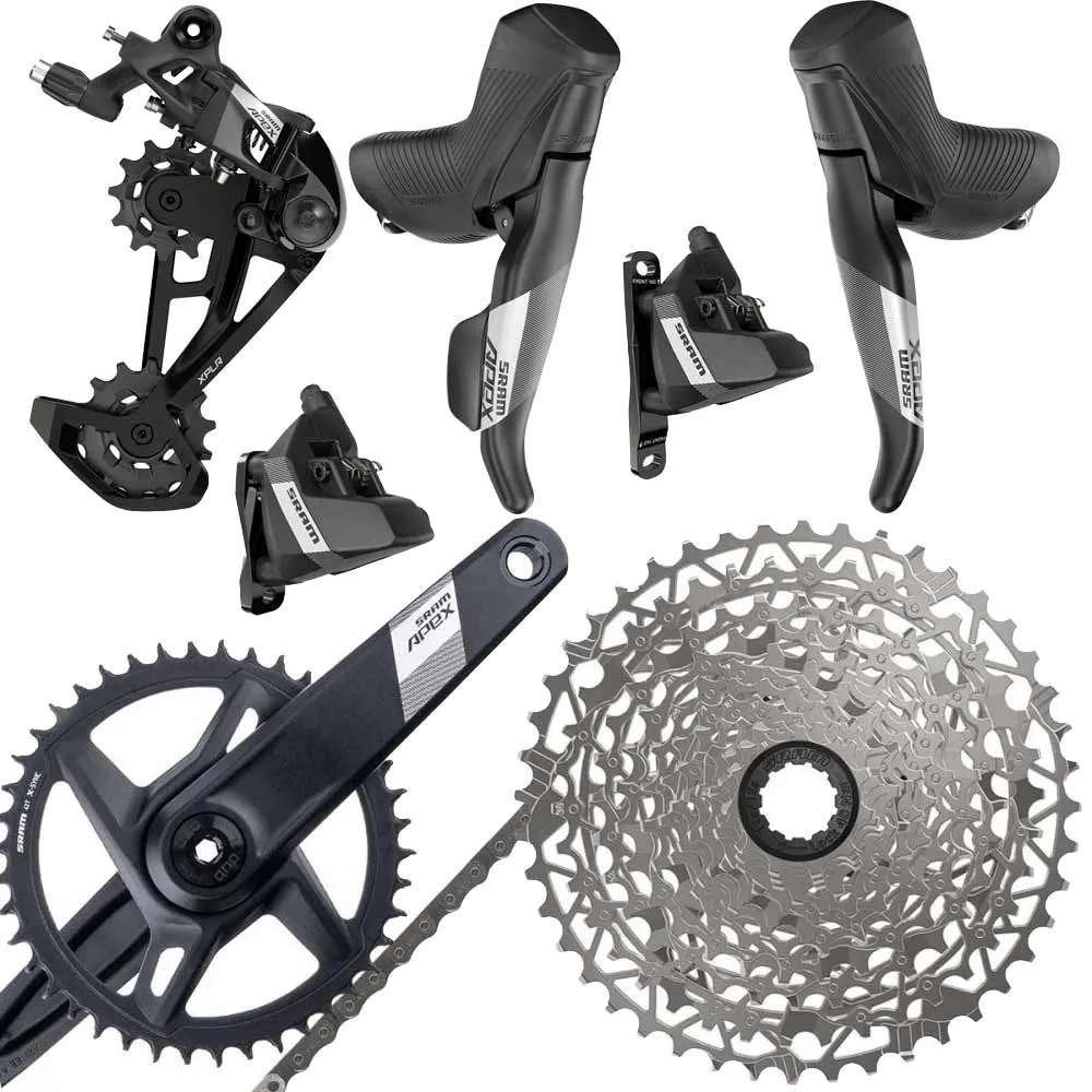Sram Apex XPLR Gravel Groepset Disc 12x1-speed - Mechanisch, Fietsen en Brommers, Fietsonderdelen, Nieuw, Derailleur of Ketting