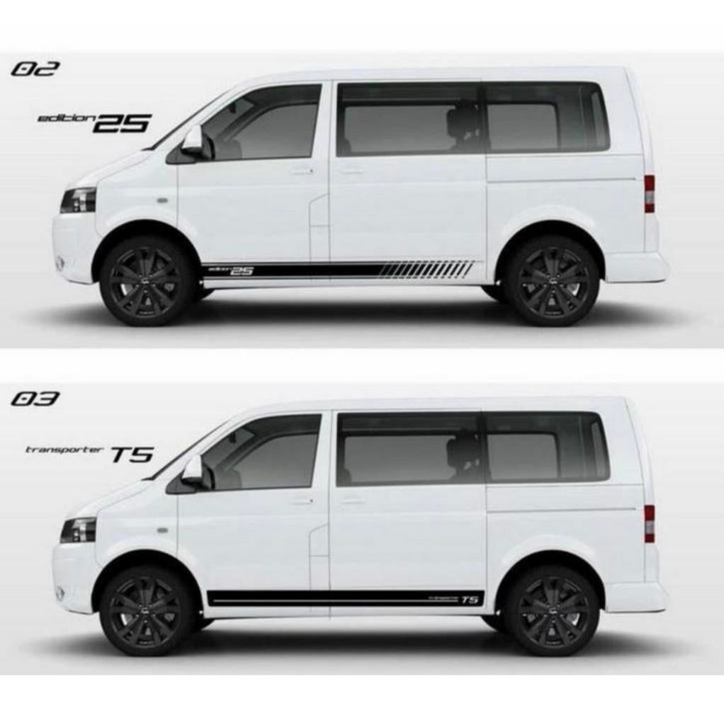 Stickers stickerset Zwart volkswagen t5 multivan edition 25, Ophalen of Verzenden