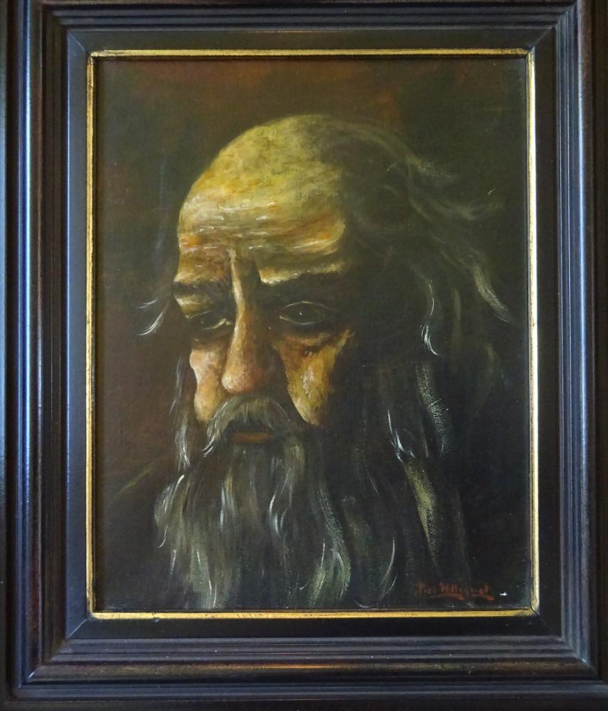 Piet Willequet, doek, oude man, 30 x 24 cm, Antiek en Kunst, Ophalen of Verzenden