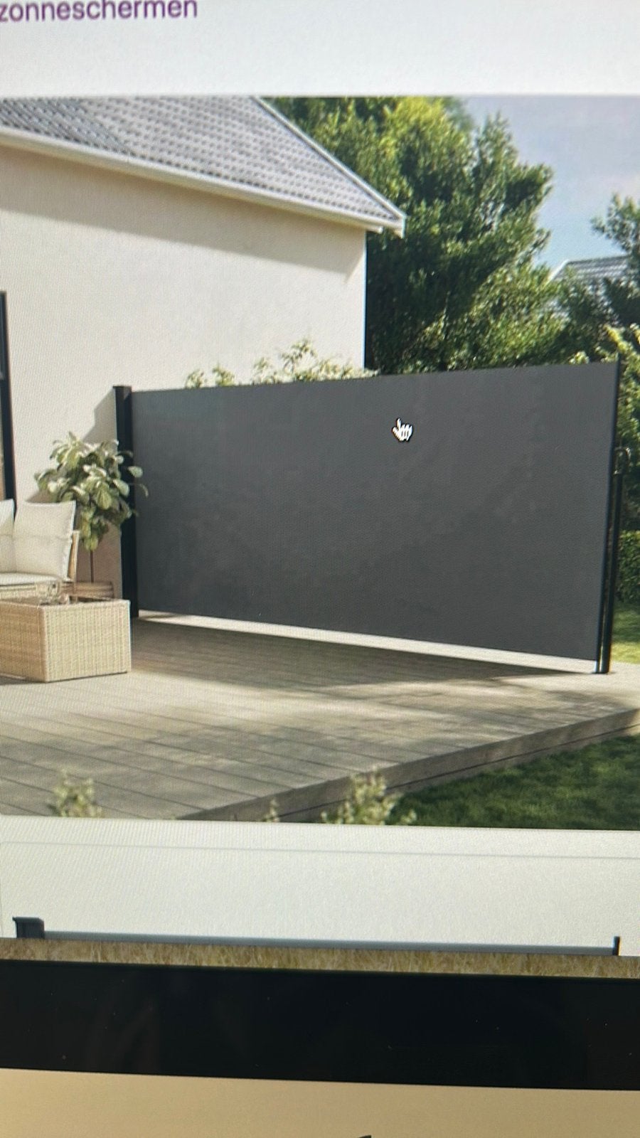 Uitschuifbaar windscherm, Enlèvement, Neuf, 200 cm ou plus, 150 à 200 cm