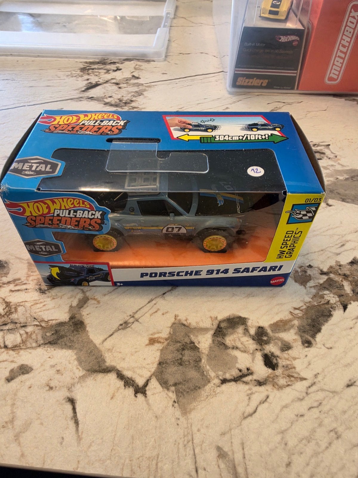 hot wheels pull back speeders porsche 914 safari, Ophalen of Verzenden