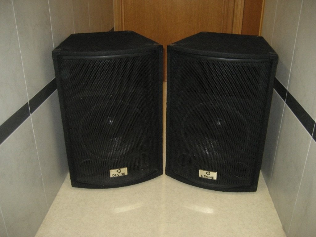 Devine passieve 12 inch fullrange speakers, Gebruikt, Party speaker, Ophalen, 150 watt of meer