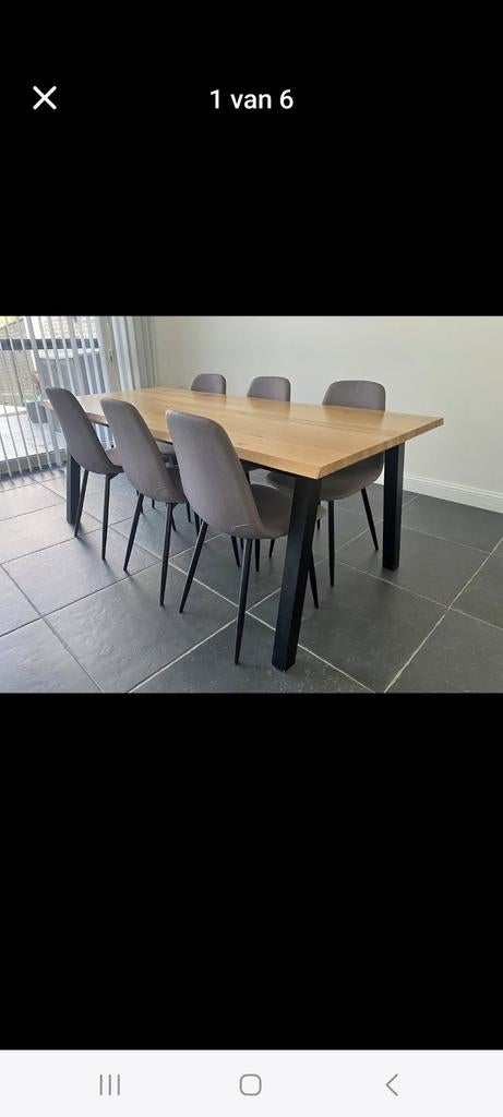 Tafel met 6 stoelen, Ophalen