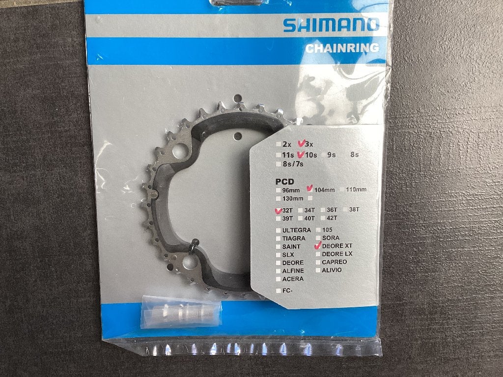 Kettingblad Shimano XT  FC-M770-10 32T, Nieuw, Ophalen, Crankstel of Pedalen, Shimao