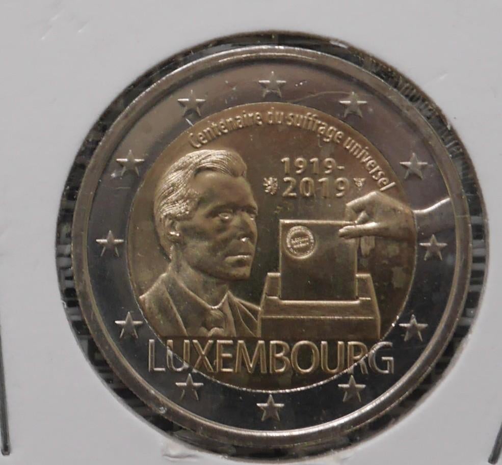 2 Euros Luxembourg 2019 - Suffrage Universel, Timbres & Monnaies, Monnaies | Europe | Monnaies euro, Enlèvement ou Envoi, Luxembourg