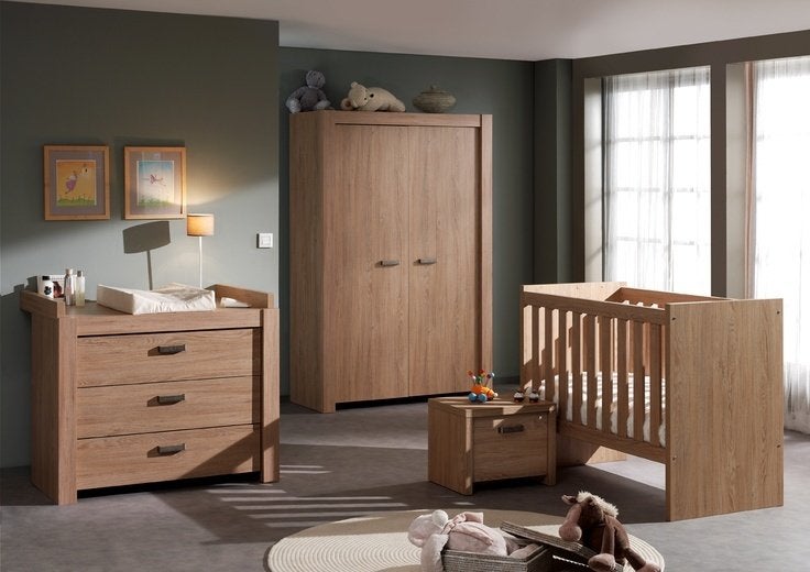 Chambre bébé enfant Mobiline Boris (Lit - armoire - commode), Enlèvement, Utilisé, Garçon ou Fille