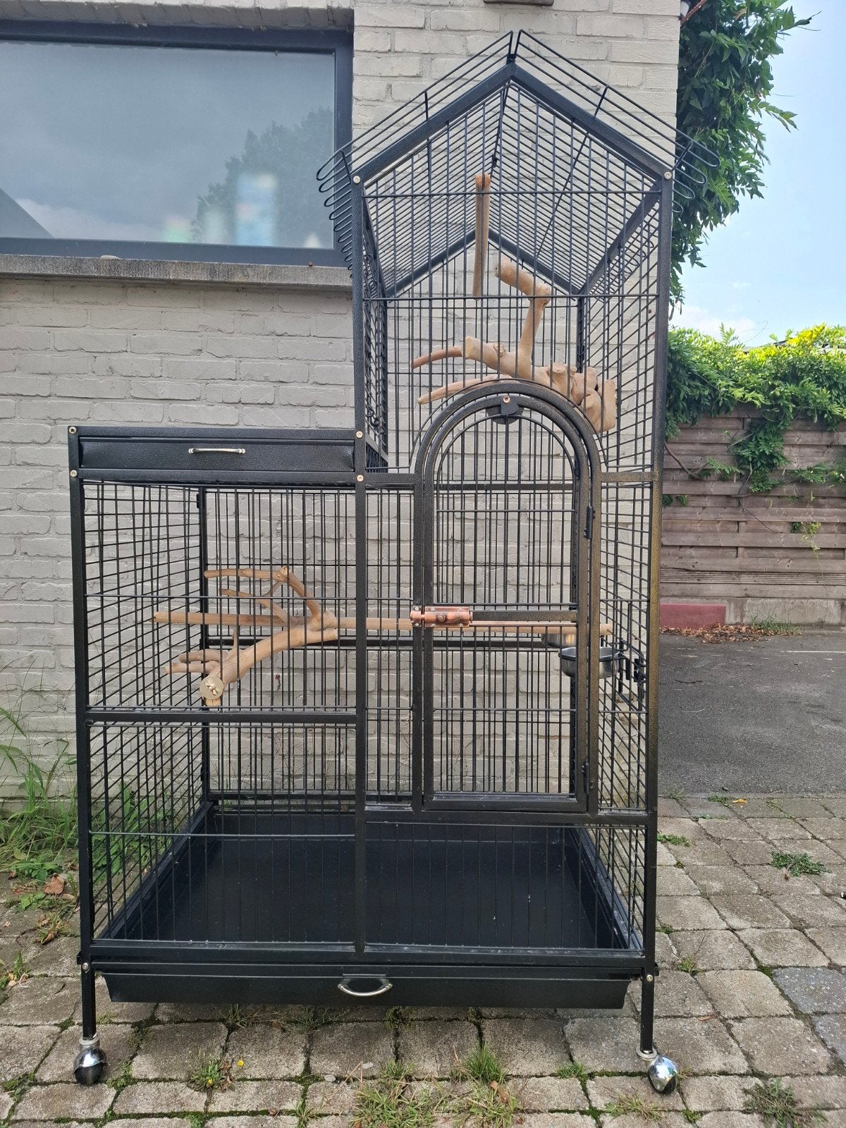 vogelkooi kleine papegaai, Ophalen, Gebruikt, Metaal, Vogelkooi