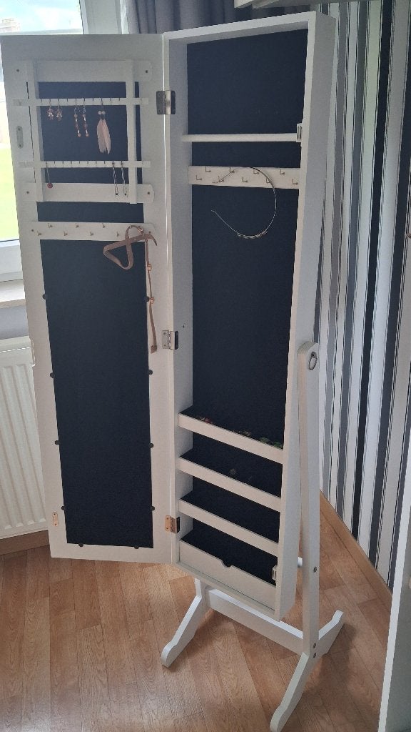 Spiegel bijouterie kast, Ophalen, Hout, Zo goed als nieuw, Modern