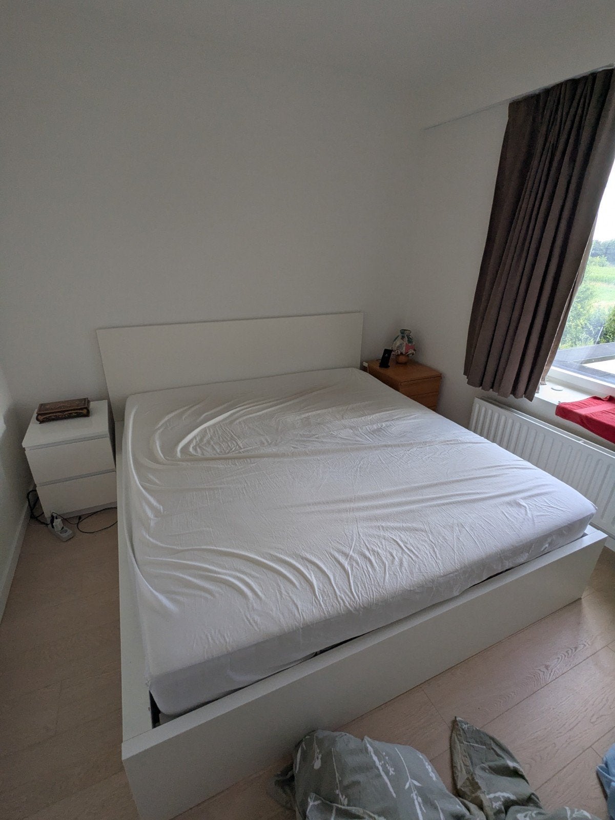 bed met opbergruimte ikea 180x200cm, Huis en Inrichting, Ophalen, Gebruikt, Wit, Tweepersoons