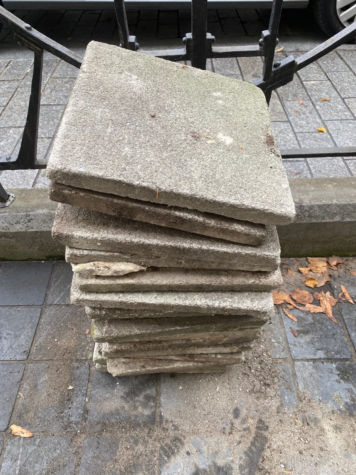 Gratis terrastegels / vierkant (zie fotos ), Enlèvement, Utilisé, Tuiles de terrasse