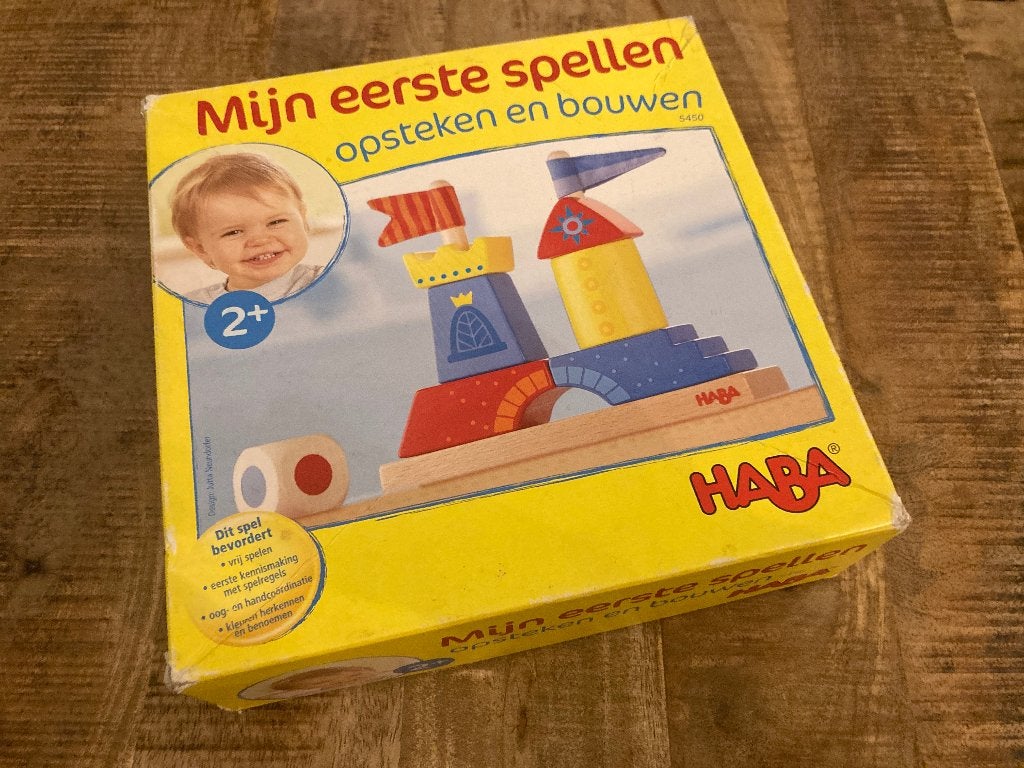 HABA Mijn eerste spellen - Opsteken en bouwen (artnr 5450), Ophalen of Verzenden, Gebruikt, Bouwen