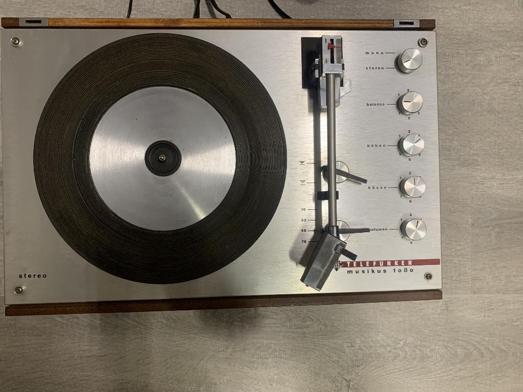 Vintage platenspeler Telefunken, Ophalen of Verzenden, Zo goed als nieuw, Platenspeler