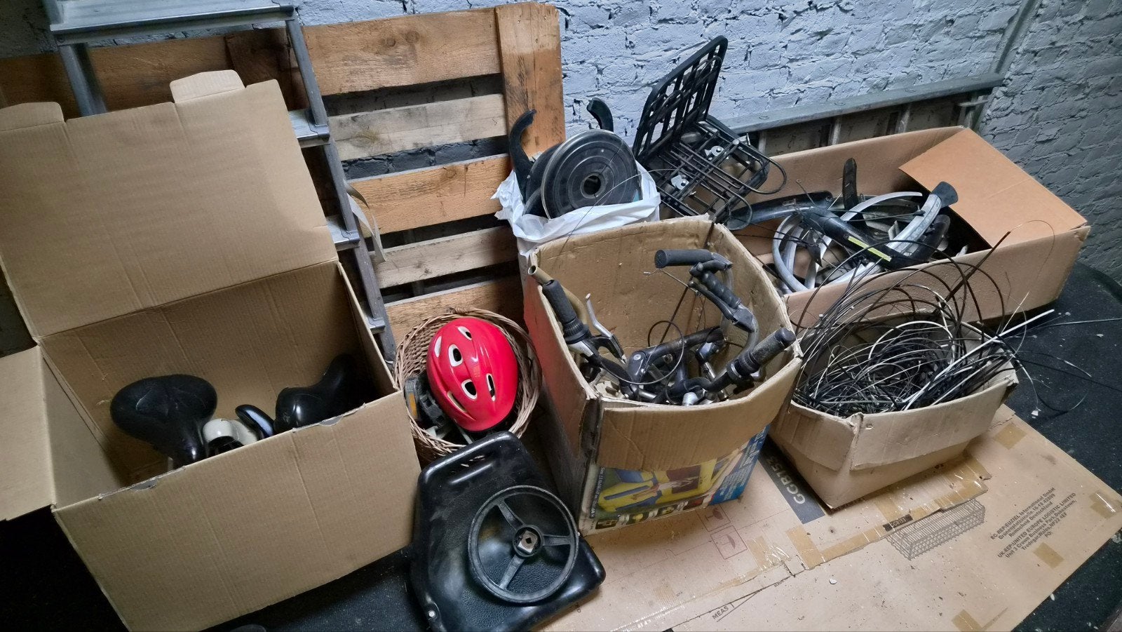 lot gebruikte fietsonderdelen, Enlèvement, Utilisé