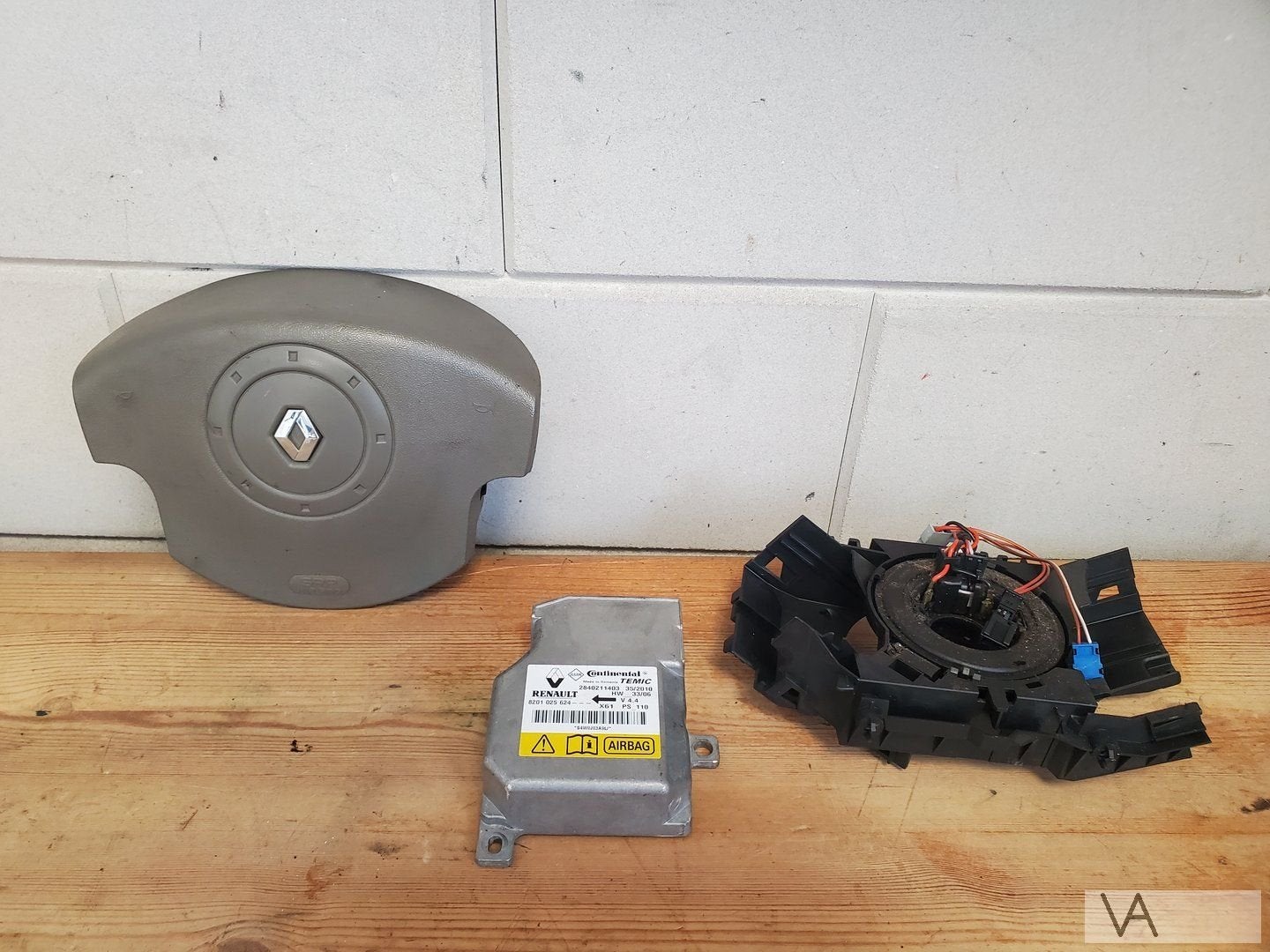 Renault Kangoo 2009 -2017 airbag set stuurairbag module ring, Gebruikt, -, Renault, -