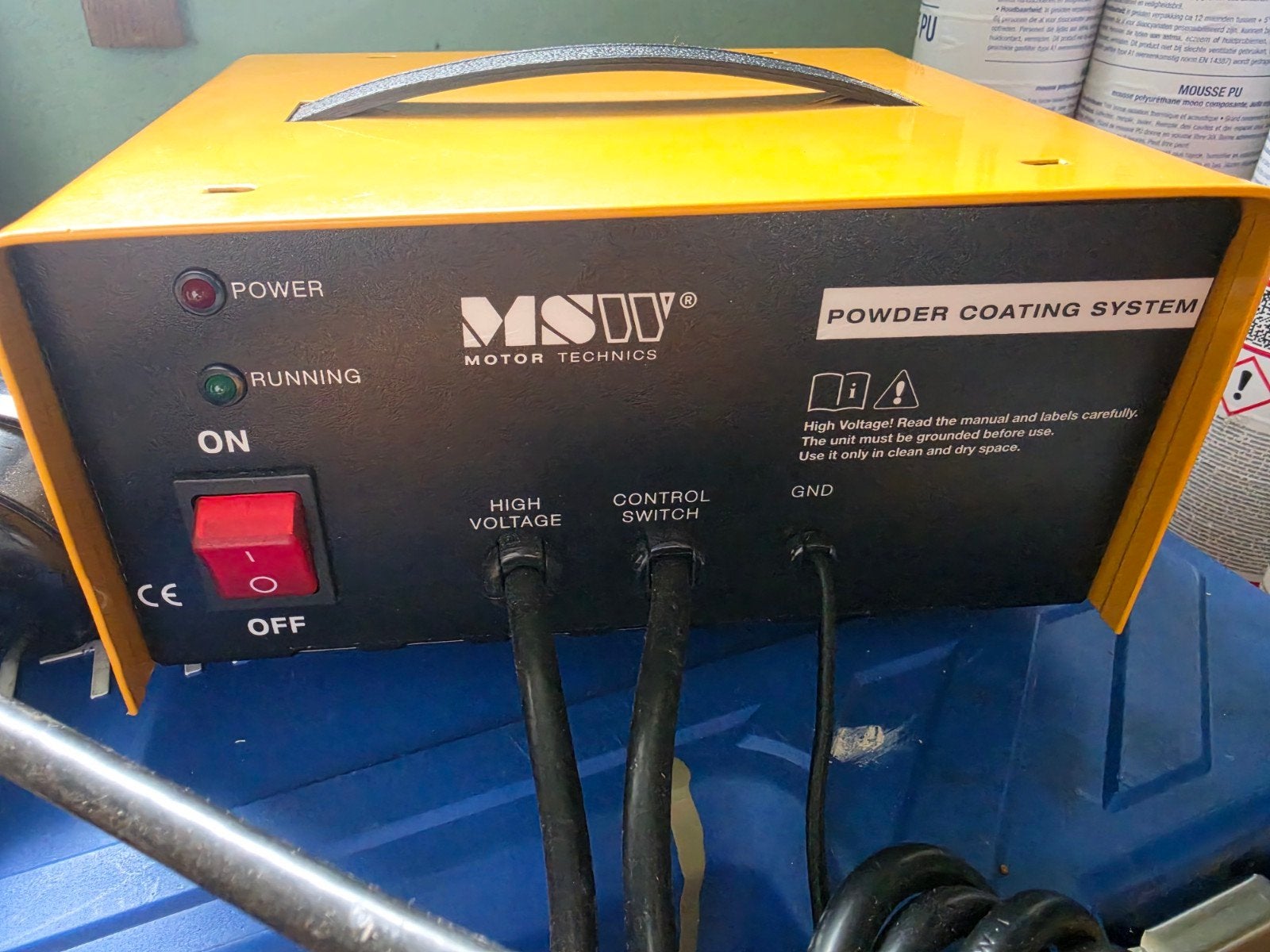 poeder coating systeem, Ophalen