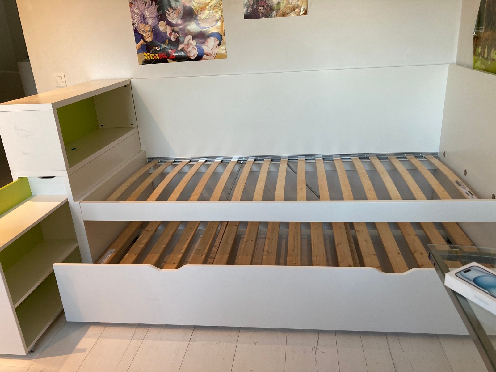 Kinderbed Ikea, Ophalen, 85 tot 100 cm, Zo goed als nieuw, Lattenbodem