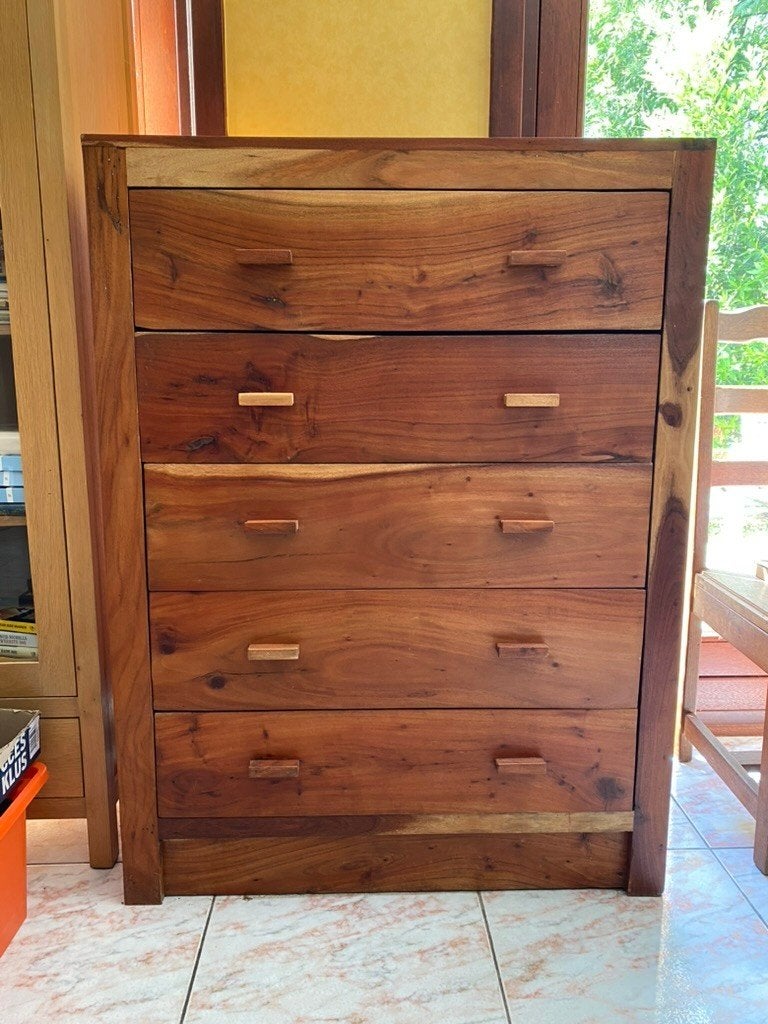 Commode teak - ladekast, Huis en Inrichting, Ophalen, 100 tot 150 cm, 50 tot 100 cm, Zo goed als nieuw