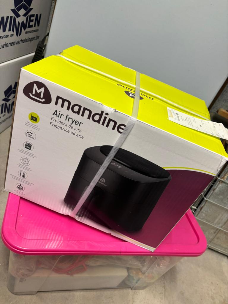 NIEUW : Mandine Airfryer 5l, Enlèvement ou Envoi, Neuf, Friteuse à air, Moins de 750 grammes
