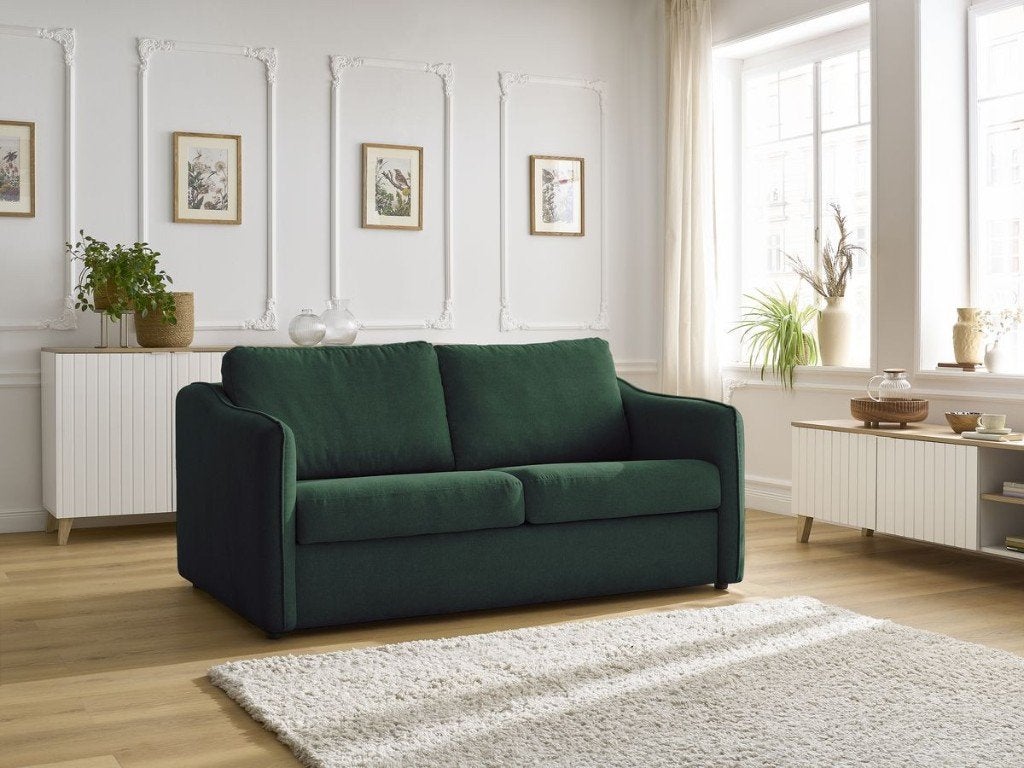 BOBO CHIC slaapbank met snelopening en topmatras, Ophalen, 150 tot 200 cm, Tweepersoons, Zo goed als nieuw