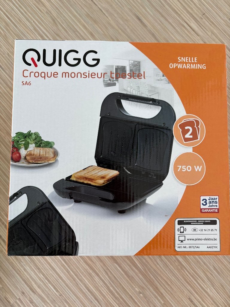 Croque monsieur toestel, Elektronische apparatuur, Contactgrills, Ophalen of Verzenden, Zo goed als nieuw