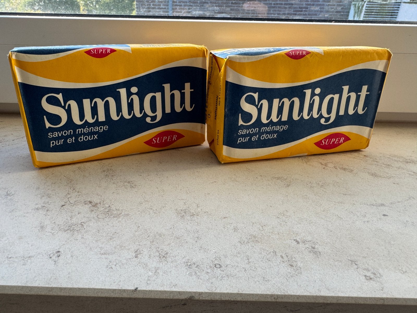 2 vintage duo-verpakkingen sunlight zeep, Ophalen of Verzenden