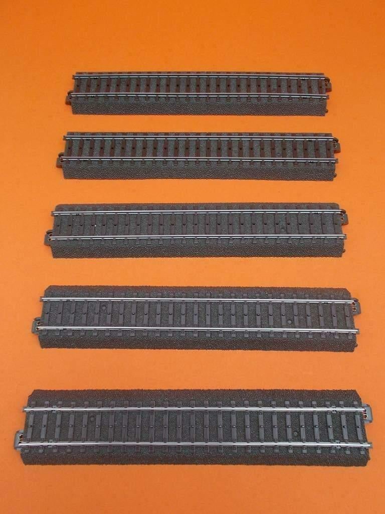 Märklin Voie C - Set van 5 rechte rails 24172 H0 - 1:87, Wisselstroom, Rails, Ophalen of Verzenden, Märklin