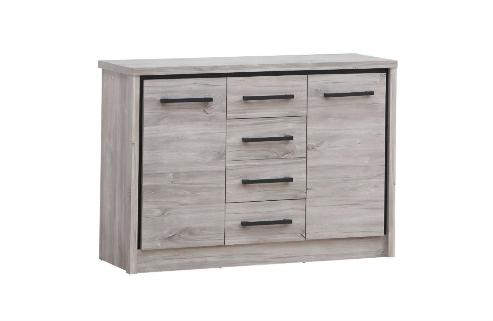 Commode kast platine eik 140x80x42 cm nieuw, Enlèvement