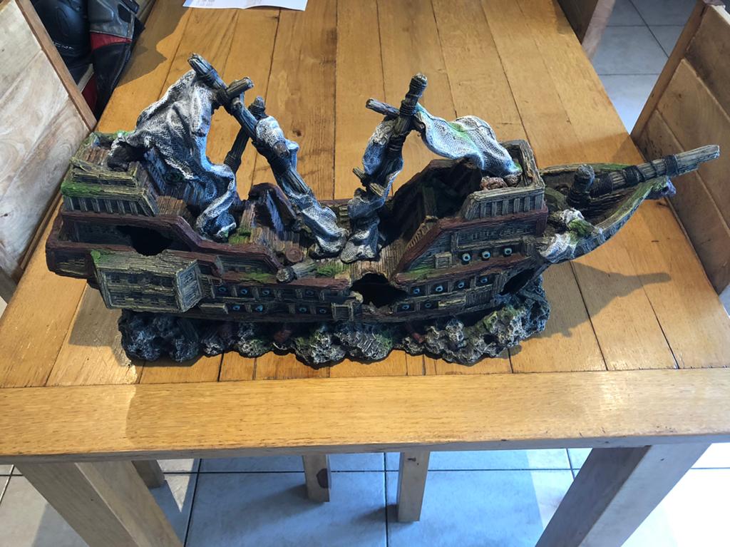 Decoratief schip voor aquarium, Ophalen, Zo goed als nieuw, Decoratie