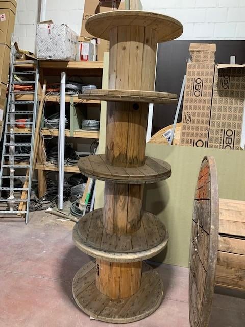 Kabelhaspels/Houten bobijnen, Ophalen