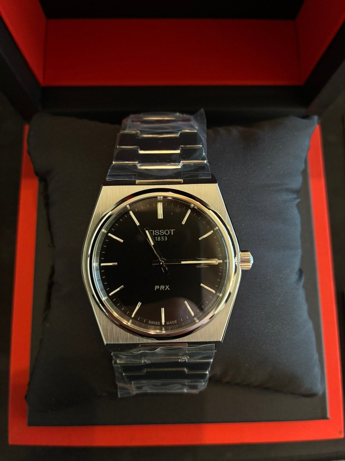 Tissot PRX 40mm - Black - Full Set, Enlèvement ou Envoi, Comme neuf