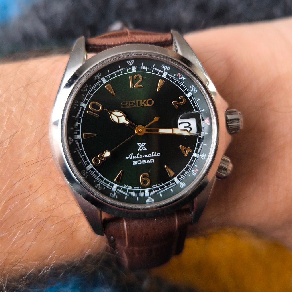 Seiko prospex alpinist, Montre-bracelet, Seiko, Enlèvement ou Envoi, Cuir