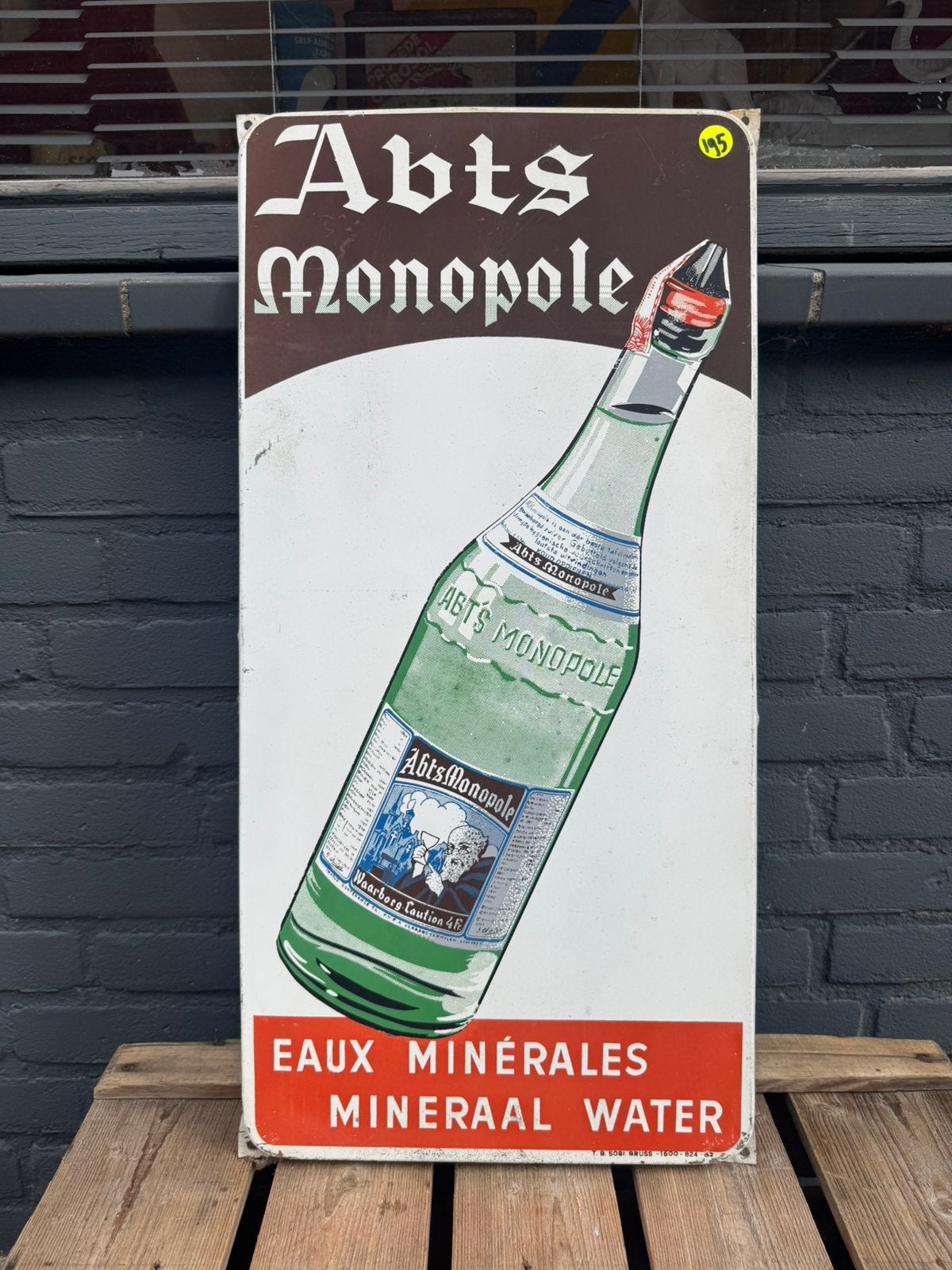 ABTS Monopole oud reclamebord 1962, Reclamebord, Gebruikt, ., Ophalen of Verzenden