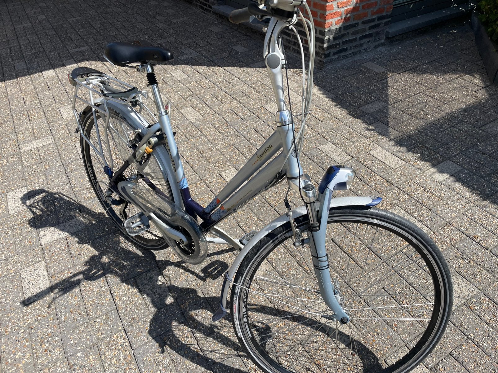Gazelle medeo damesfiets maat 49, Gebruikt, Velgrem, 47 tot 50 cm, Ophalen of Verzenden