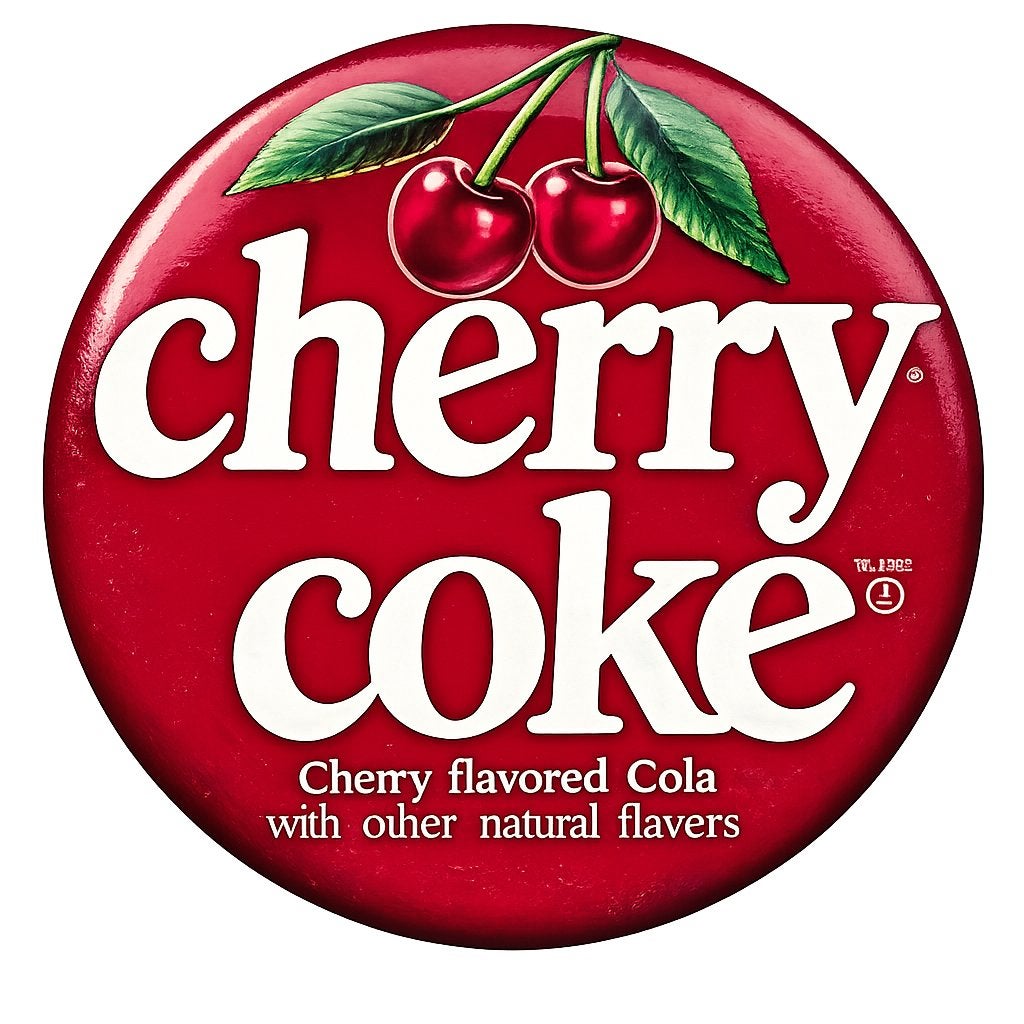 Houten reclamebord Cherry Coke - retro vintage mancave, Ophalen of Verzenden, Nieuw, Reclamebord